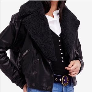 Free People Haley faux-leather jacket